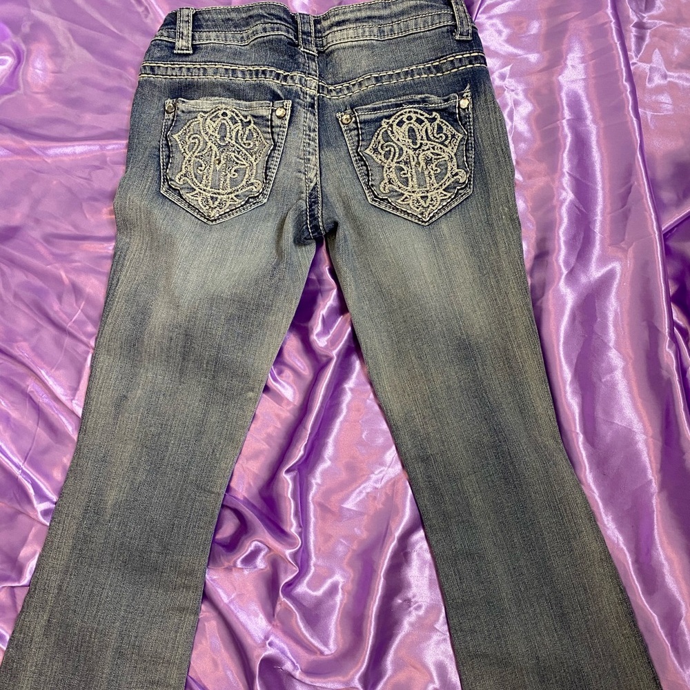 Country pants . Cross embroidered on pockets